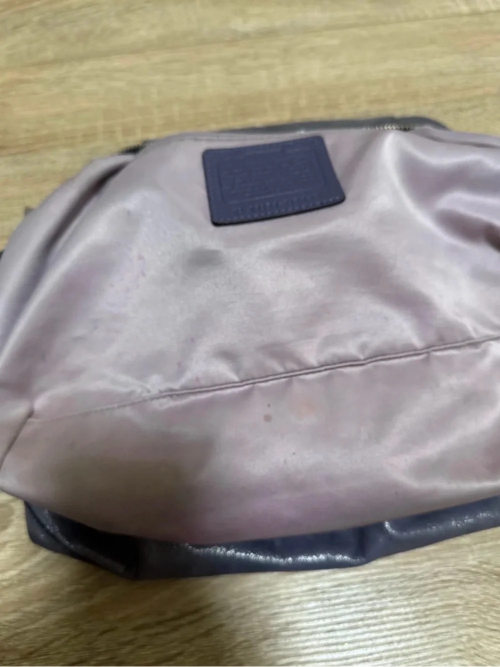 Coach Ashley F15444 Purple Metallic Leather Satchel Shoulder Bag